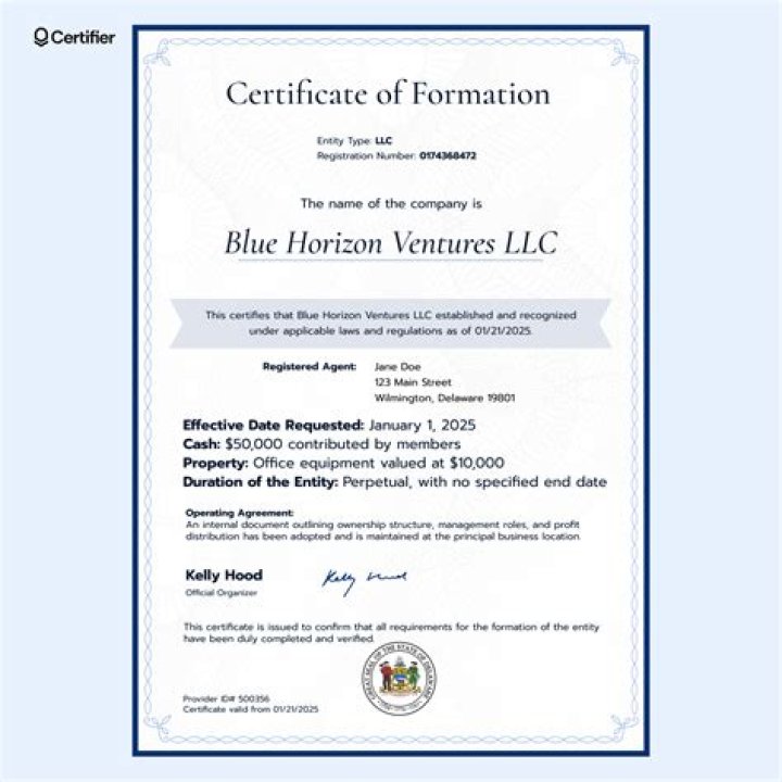 Is a preorganization certificate?